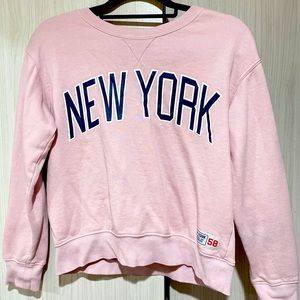 2/$15 H&M New York Pink Crew neck sweater (small)